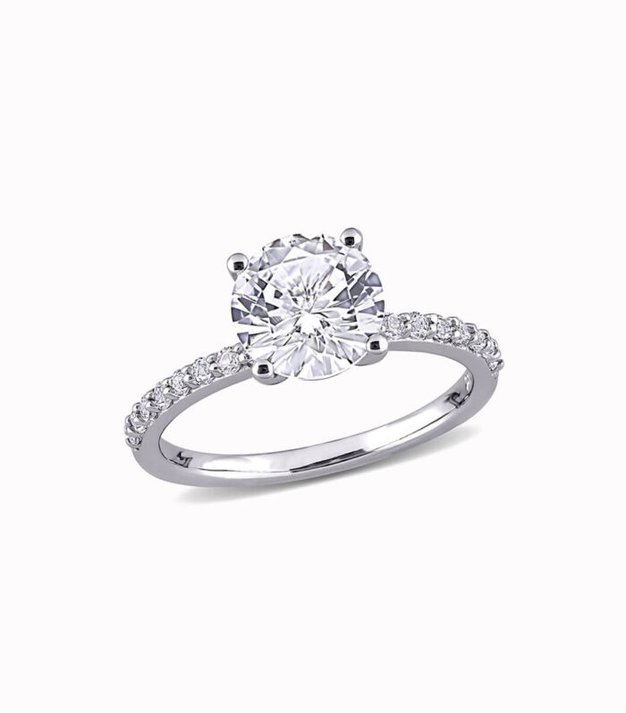 White Sapphire Ring White Gold