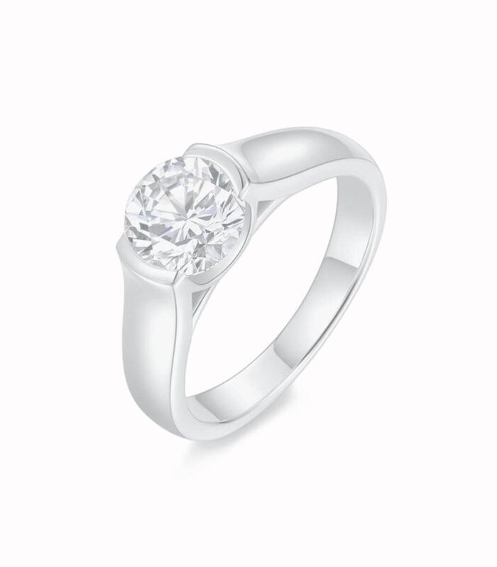 Crystal Anniversary Wedding Band