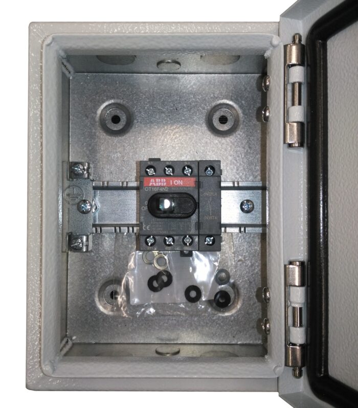 Front Operated Enclosed Switch, Metal Enclosed, 4p, 16A, IP54