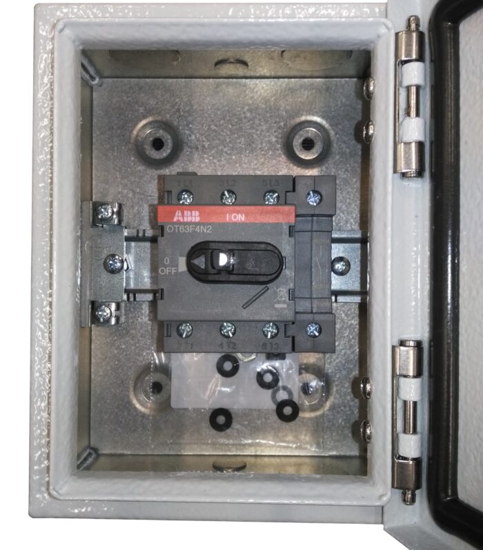Front Operated Enclosed Switch, Metal Enclosed, 4p, 63A, IP54
