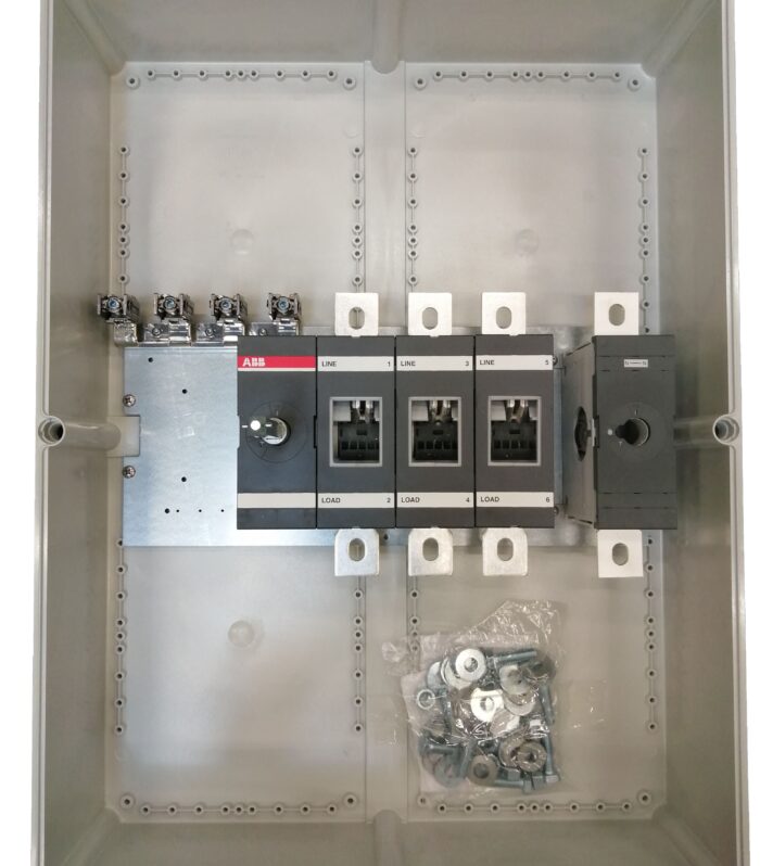 Front Operated, Plastic Enclosed Switch, 3p, 630A, IP54