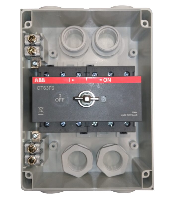 Front Operated, Plastic Enclosed Switch, 6p, 45A, IP54