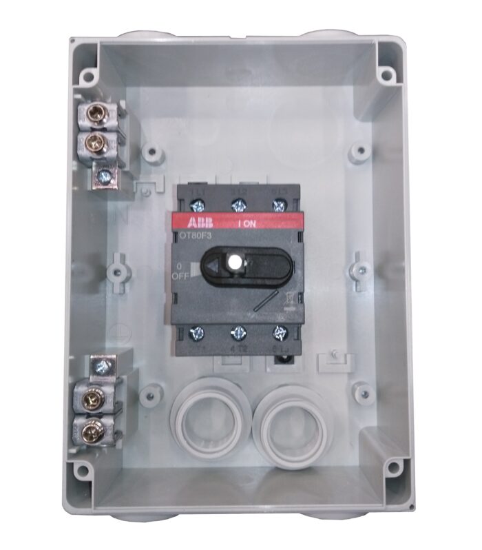 Front Operated, Plastic Enclosed Switch, 3p, 80A, IP54