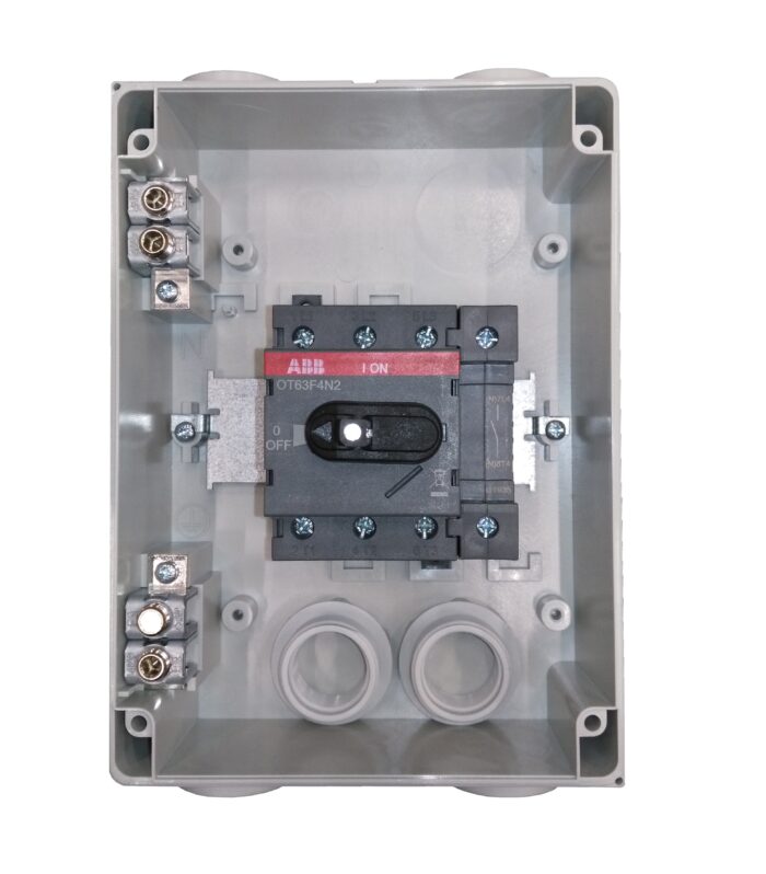 Front Operated, Plastic Enclosed Switch, 4p, 63A, IP54