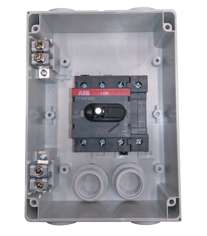 Front Operated, Plastic Enclosed Switch, 4p, 80A, IP54